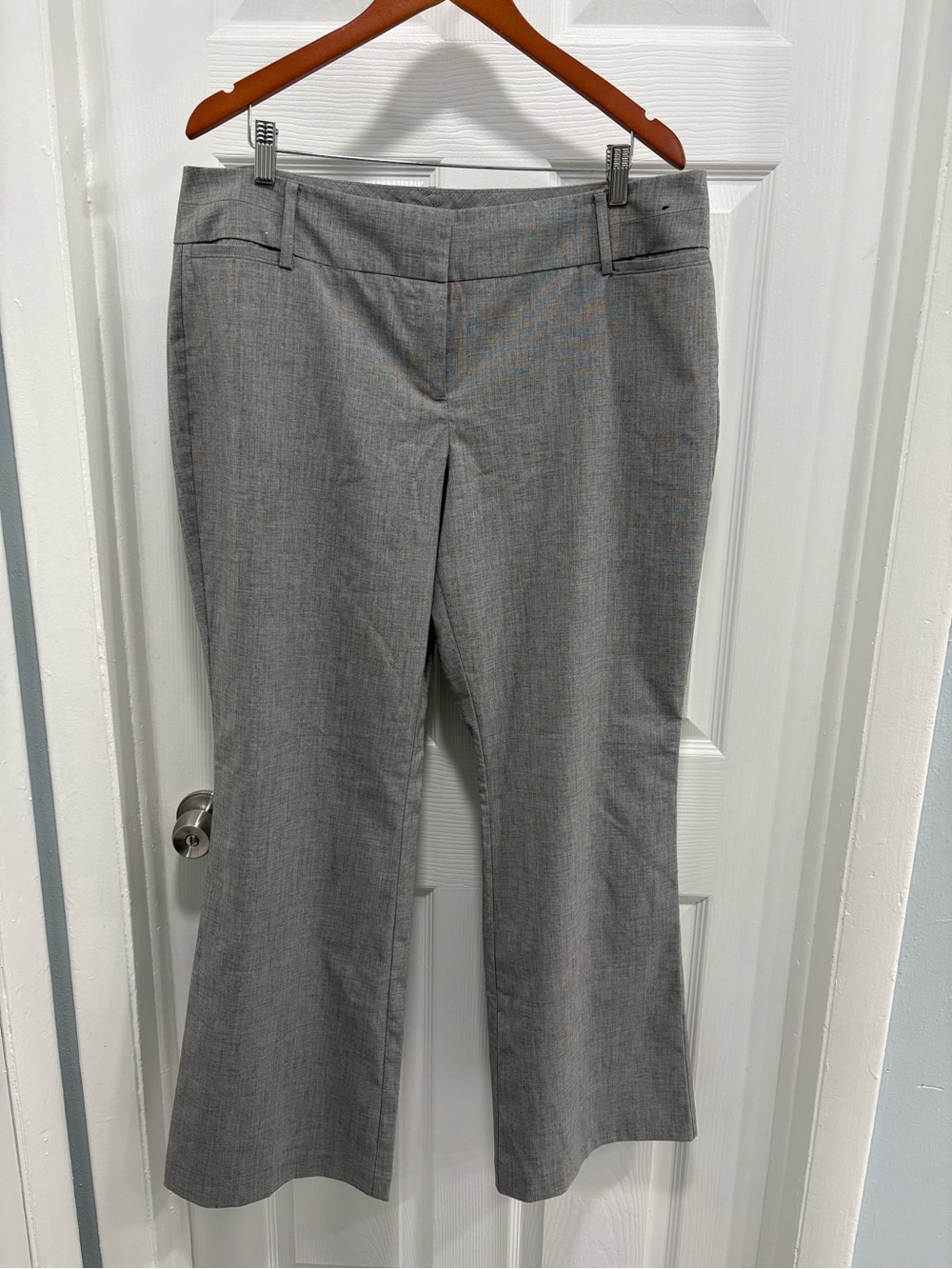 New York & Company Light Gray Flare Dress Pants